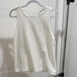 J. Crew Textured Cream Tank Top